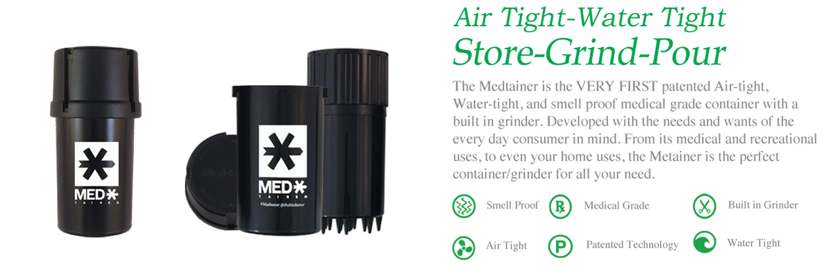 Medtainer Air-Tight Herb Container with Grinder